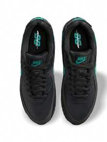 Nike Air Max 90 Moto 系列男士运动鞋 透气吸汗 轻便速干 纯黑色/绿色 户外运动 IF0670-002 - 黑色/綠色 - 查看 4