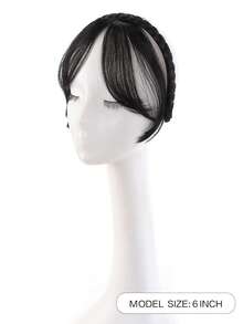Braided Headband Synthetic Wig, Split Into Eight Character Bangs, Naturally Connected Synthetic Bangs, Suitable For Women's Daily Wear And Gatherings