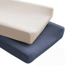 2 Packs Muslin Changing Pad Covers For Boys And Girls, Ultra Soft & Breathable Cotton Baby Diaper Changing Table Covers, Neutral Nursery Diaper Changing Pad Sheets, Baby Shower Gifts - Multicolor - View 25