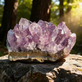 1 pieza 30-150g Espécimen mineral de racimo de cristal de amatista natural, adecuado para la decoración del hogar - Cristal de energía de amatista para meditación y curación