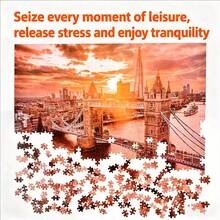 En låda med 1000-bitars pussel, 70 cm * 50 cm, med landskaps-, tecknade serier och oljemålningar. Det finns olika typer av pussel, lämpliga för vuxna för att lindra stress, som dekorativ konst och perfekta som julklappar och högtidsgåvor. Par, Alla hjärtans dag-presenter, - Multifärgad - Visa 8