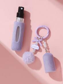 New Bag Charm 5ml Mini Portable Perfume Bottle Keychain Refillable Spray Atomizer Keychain Backpack Pendant Fashion Design Charming And Exquisite Backpack Keychain Valentine's Day Gift Accessories Stocking Stuffers Phone Charm