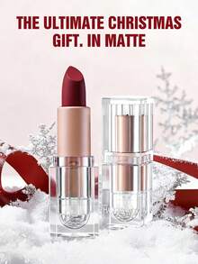 HANDAIYAN 12色哑光水晶唇膏套装，3.5克/支，裸色和梅子色唇彩，适合万圣节、圣诞节、露营、节日、脸部彩绘，女士化妆品，Y2K时尚的理想之选，生日/情人节/母亲节礼物佳选，派对必备 - 10 Barn Red - 查看 8