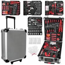 899Pcs Tool Set, Heavy-Duty 4-Layer Metal Tool Box With Wheels, Complete Hand Tools Kit Includes Socket Set, Wrench Set, Screwdriver Set For Home Improvement, Automotive Repair, DIY Projects - Màu Khaki - Xem 7