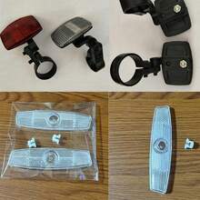 Reflectores de Bicicletas, 6 Reflectores de Plástico para Bicicleta Trasera Luces para Neumáticos de Bicicleta Reflector de Advertencia de  para Bicicletas Reflectores de - 1 - Ver 5