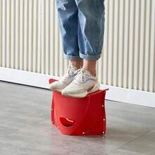 Taburete plegable portátil para exteriores, sillas, taburete portátil para acampar, taburete de almacenamiento, silla plegable, pesca, ligero - azul Sin cuerda - Ver 4