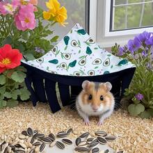 Small Pet Hideaway House, Hanging Corner Hideout For Small Animals, Cozy Corner Pet Hammock Tent, Washable Play & Resting Habitat For Hamsters, Ferrets, Squirrels, Sugar Gliders, Chinchillas, Rabbits, Hedgehogs (Exclusive Pattern) - Multicolor - View 49