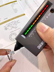 1 pieza 1ct Anillo de Moissanita de cuatro garras estilo río estelar, anillo de compromiso, anillo de promesa, anillo de aniversario exquisito y radiante de plata esterlina S925, regalo de joyería delicada para damas, regalo de Navidad - Plateado - Ver 6