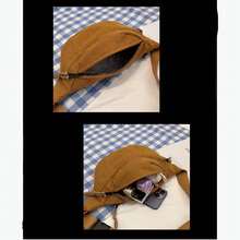 Velvet Waist And Shoulder Bag, Crossbody Style, Women's Fashion, Casual, Sporty, Ideal For Outings, Parties, Lightweight, Comfortable, Everyday Use - 黑色 - 查看 8