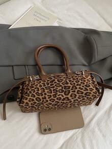 1个时尚PU通勤包，简约纯色复古风休闲单肩包，适合女性通勤、约会、购物，秋冬季适用。 - 彩色 - 查看 3