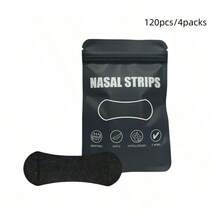 30 piezas de tiras nasales antirronquidos para corrección de la respiración, expansión física, parche transpirable - Negro - Ver 9