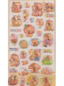 Wiederverwendbare 3D Harz Aufkleber - gemischte Farben, selbstklebende DIY Bastelaufkleber für Kunst & Handwerk