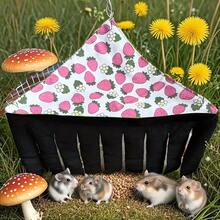Small Pet Hideaway House, Hanging Corner Hideout For Small Animals, Cozy Corner Pet Hammock Tent, Washable Play & Resting Habitat For Hamsters, Ferrets, Squirrels, Sugar Gliders, Chinchillas, Rabbits, Hedgehogs (Exclusive Pattern) - Multicolor - View 13