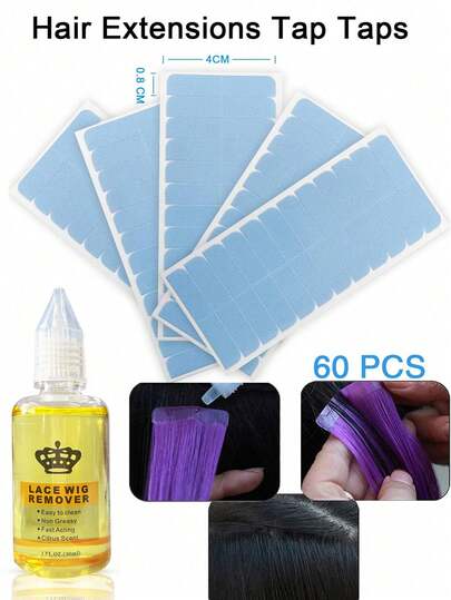 Hår Tape Och Självhäftande Borttagning - Dubbelsidig Hårextension Tape Och Hår Självhäftande Borttagning , Hår Tape Borttagning , Avlägsna Hår Lim , Peruk Tape