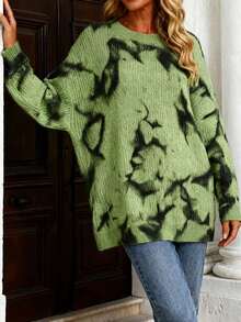 Plus Size Women Knitted Long Sleeve Sweater Top, Lightweight Long Design, Comfortable Wear