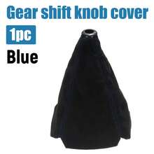 Car Gear Shift Collars Covers Suede PU Leather Gear Stick Shift Shifter Knob Cover Boot Gaiter Red/Black/Yellow/Blue