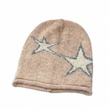 New Autumn And Winter Knitted Wool Pullover Hat With Fleece, Large Head Circumference, Ear Protection, Cold Weather Hat, Rolled Edge Slouchy Beanie - 黑色 - 查看 5