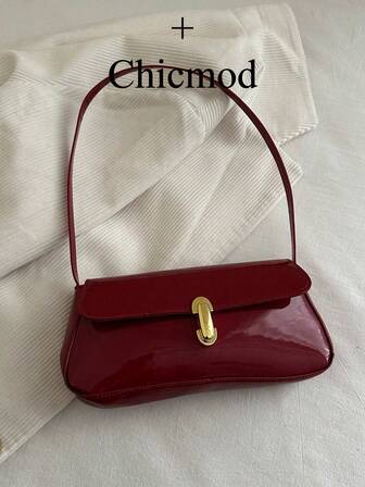 Vintage Faux Leather Flap Decor Underarm Shoulder Bag For Women, Suitable For Dates, Outings, Parties, Also Can Be Used As Wallet, Especially Suitable For Young Women, College Students, Newlyweds, Office Workers. Ideal For Office, School, Work, Business, Commuting, Outdoor Activities, Travel And Picnics.