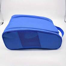 Bolsa de zapatos de portátil, bolsas porta zapatos de tela Oxford, bolso de ligero transpirable, bolsa de zapatos de tenis de fútbol a prueba de polvo - Negro puro - Ver 9