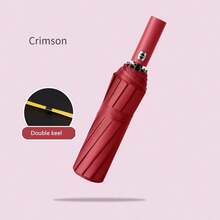 1 pieza Paraguas totalmente automático anti-tormenta, paraguas plegable portátil de 24 varillas de alta calidad con triple pliegue, impermeable, repelente, parasol, a prueba de viento, paraguas plegable, paraguas de lluvia, paraguas compacto, paraguas de doble uso, paraguas de tarjeta, paraguas de cinco pliegues, paraguas cápsula, paraguas de bolsillo, paraguas de viaje, paraguas transparente para mujer, paraguas pequeño, mini paraguas, paraguas con funda, bolsa para paraguas, paraguas grande, soporte para paraguas