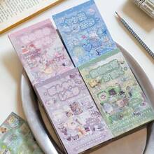 1 pieza "Vainilla Hecho a Mano" Libro de pegatinas de corte de aperitivos vintage - Serie de nariz pequeña Material sin cortar, decoración de diario de curación, regalo de vacaciones