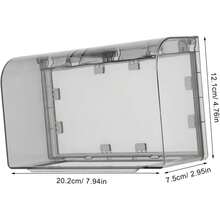 1pc Dual Position Switch Socket Protective Cover, Waterproof Switch Cover, Suitable For Kitchen, Bathroom, Living Room, With Built-In Adhesive, Suitable For Various Walls