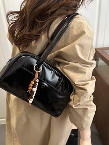 New Luxury Versatile PU Tote Shoulder Bag, Suitable For Travel, Shopping, Commuting
