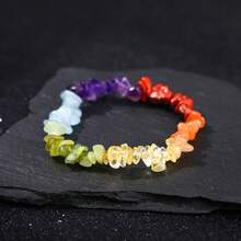 1pc 5-8mm Teens' Spiritual Natural Stone Bead Bracelet, Agate/Obsidian/Lapis Lazuli & Other Chakra Balancing & Energy Boosting Healing Stones, Suitable For Teens, Daily Wear, Holiday Gifts, Boho Fashion Jewelry - Multicolor - View 30