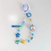 1pc Genuine Cartoon Doraemon Dingdang Cat Mobile Phone Case Chain Camera CCD Pendant Hand-Painted Beaded Pendant Key Chain, Christmas, Christmas Stocking Filler, Christmas Gift, Christmas, Christmas Decorations - Multicolor - View 7