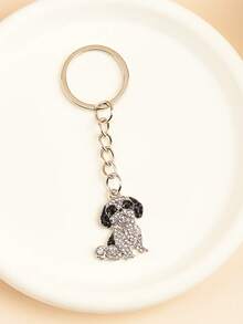 Personalized Fashion Cute Full Diamond Alloy Pet Puppy Keychain, Animal Keychain, Dog Lover Keychain, Pet Keychain, Car Keychain, Bag Pendant, Keychain Accessories, Men And Women Keychain, Birthday Gift, Event Gift, Anniversary Gift, Party Souvenir - Multicolor - View 16