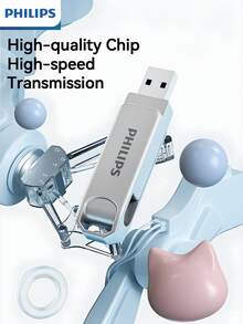 PHILIPS 飞利浦高速多容量U盘，即插即用，节省时间，广泛兼容各种电子设备，让您的生活和工作更加便捷。采用锌合金材质，坚固耐用，伴您更长时间。 - 灰色 - 查看 6