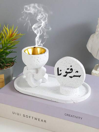 1个香炉，兼具装饰功能。香炉、家居香氛、家居装饰。适用于家居装饰、卧室、客厅（作为中心摆件）、办公室、瑜伽室和派对，营造优雅氛围。也可用于寺庙装饰。这款香炉是节日礼物、返校礼物、毕业礼物或送给女性的理想之选。