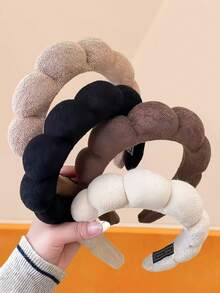 1 Bộ Băng đô cài tóc họa tiết mây sô cô la, gồm các màu đen cổ điển, nâu đất, be nhạt và nhiều màu dễ phối khác, kiểu dáng tối giản đa năng - Phù hợp cho phụ nữ và bé gái, có thể sử dụng hàng ngày, ở nhà, trang điểm và nhiều dịp khác. - Nhiều màu - Xem 9