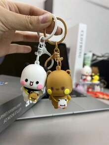 2pcs Premium Magnetic Couple Keychain, Personalized Keyring Women, Bag, Car, Suitable, Mother's Day, New Year, Birthday, Back To School, Party Gifts - 彩色 - 查看 4