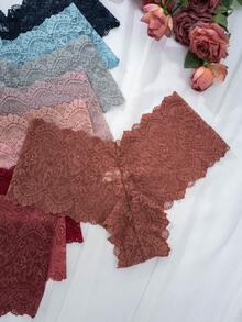 10 Stücke/Pack Damen Spitzen Sexy Unterwäsche, minimalistisch modisch für den Alltag Outfit - Verschiedenfarbig - Übersicht 7