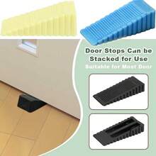 5pcs Silicone Door Stop Wedge Safety Stoppers Reusable Shock Absorbent Home Office Anti-Folder Hand Door Stopper Anti-Collision - Multicolor - View 5