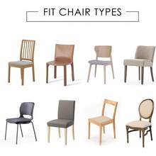 Fundas para Sillas de Comedor Flexibles, 6 Piezas Funda Asiento Silla Comedor, Funda de Comedor, Cubre Sillas Comedor, Extraíbles y Lavables, para Restaurante, Hotel, Banquet (Marrón Oscuro)