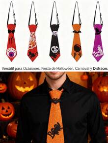 10pcs Halloween Fliege für Kinder und Erwachsene, Geisterfest, Maskerade, knotenlose Fliege, Partydekoration, Kürbis-Schädel-Fliege