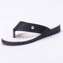 Women's Orthopedic Flat Sandal, Comfortable And Massaging, For Heel Spurs And Plantar Fasciitis, Lightweight And Soft - 黑色 - 查看 2