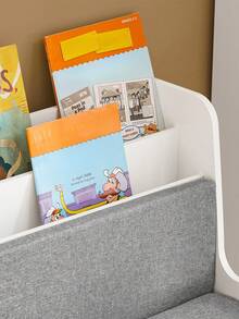 SoBuy KMB66-W，儿童储物凳带靠背、座垫和移动储物箱，玩具箱玩具箱储物柜