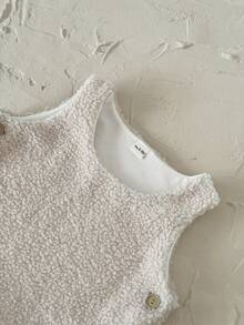 Baby Girls Casual Thermal Lined Thick Vest, Apricot Color, For Autumn/Winter - Apricot - View 10