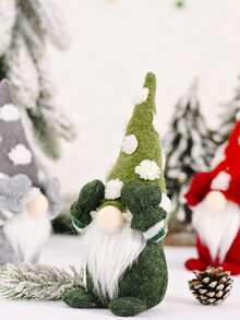 1pc Decorative Dwarf Ornament With Snow Cap Best Gifts Birthday Home Decor Christmas Decorations Room Decor Christmas Winter - 彩色 - 查看 5