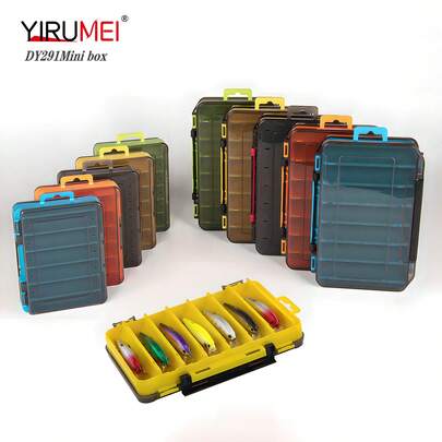 Sided FishingTackle Box 12-14 Cells Bait Lure Hook Storage Box Fishing Tool Accessories Storage Box Carp For Fishing Wobblers