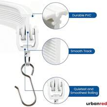 UrbanRed Flexible Bendable Ceiling Curtain Track 16.4FT 5m Mount For Curtain Rail Room Divider Curtains Rod RV Ceiling Track For Curtains White - White - View 4