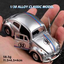 Modèle de voiture en alliage avec scarabée peint vintage, jouet de voiture classique rétro, ornement décoratif, petit cadeau, cadeau pour ami, passionné d'automobile, haute qualité - Multicolore - Voir 16