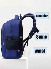 新款轻便经典儿童背包，大容量学生背包，大容量防水背包，高强度反光条设计，适合旅行，大容量收纳，高效学习 - 彩色 - 查看 6