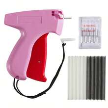 Quick Clothing Label Fastener Gun Set - Mini Pin Style Label Gun, Suitable For Sewing, Quilting, Garment Repair And Holiday Gift Wrapping - Includes 1 Label Gun, 6 Steel Pins, 500 White Plastic Pins And 500 Black Plastic Pins - For DIY, Shops And Home Use