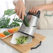 4-In-1 Stainless Steel Vegetable Grater, Suitable For Grating, Slicing, Shredding Ginger, Garlic, Cucumber, Carrot, Cheese, Potato And Other Fruits & Vegetables, Multifunctional Kitchen Tool - Multicolor - View 2