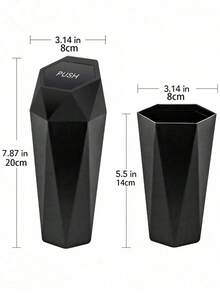 Press-Type Car Trash Can With Lid - 1 Piece, Mini Car Interior Accessory, Leak-Proof Trash Can, Multi-Purpose Storage Box And Organizer, Suitable For Car, Home, Office. Garbage Bags Are Not Included And Need To Be Purchased Separately. - Different Colors - View 6