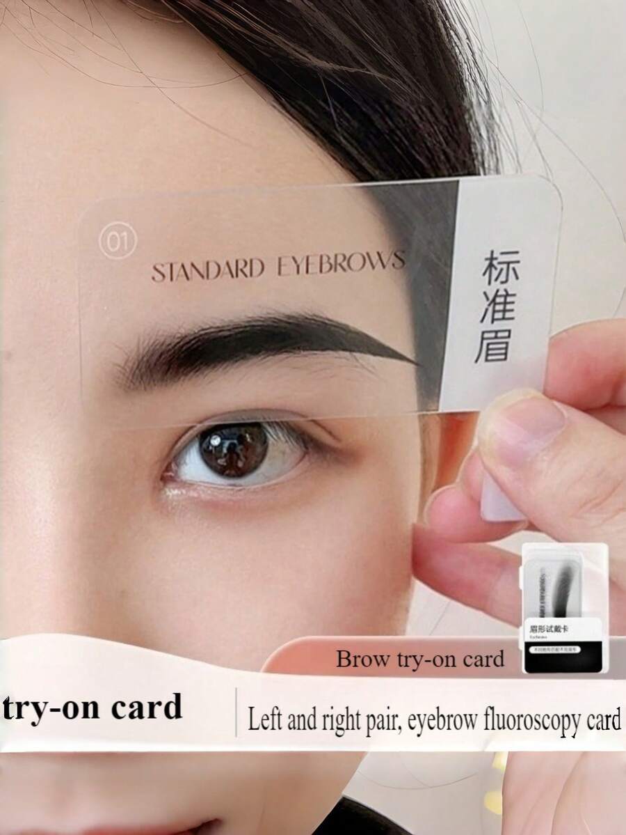 1 Cặp Miếng Dán Lông Mày - Bộ Chọn Hình Dáng Lông Mày Thử, Bộ Miếng Dán Lông Mày, Giá Rẻ, Quà Nhồi Tất, Trang Điểm, Dụng Cụ Trang Điểm, Đồ Giá Rẻ, Quà Tặng, Quà Tặng Cho Phụ Nữ, Quà Giáng Sinh - Nhiều màu - Xem 1